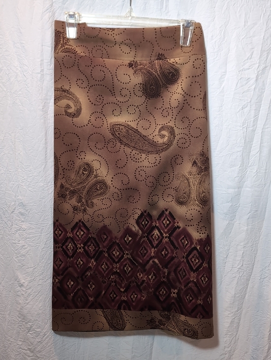 Requirements Dresses & Skirts - Requirements Brown Paisley & Geometric Midi Pencil Skirt